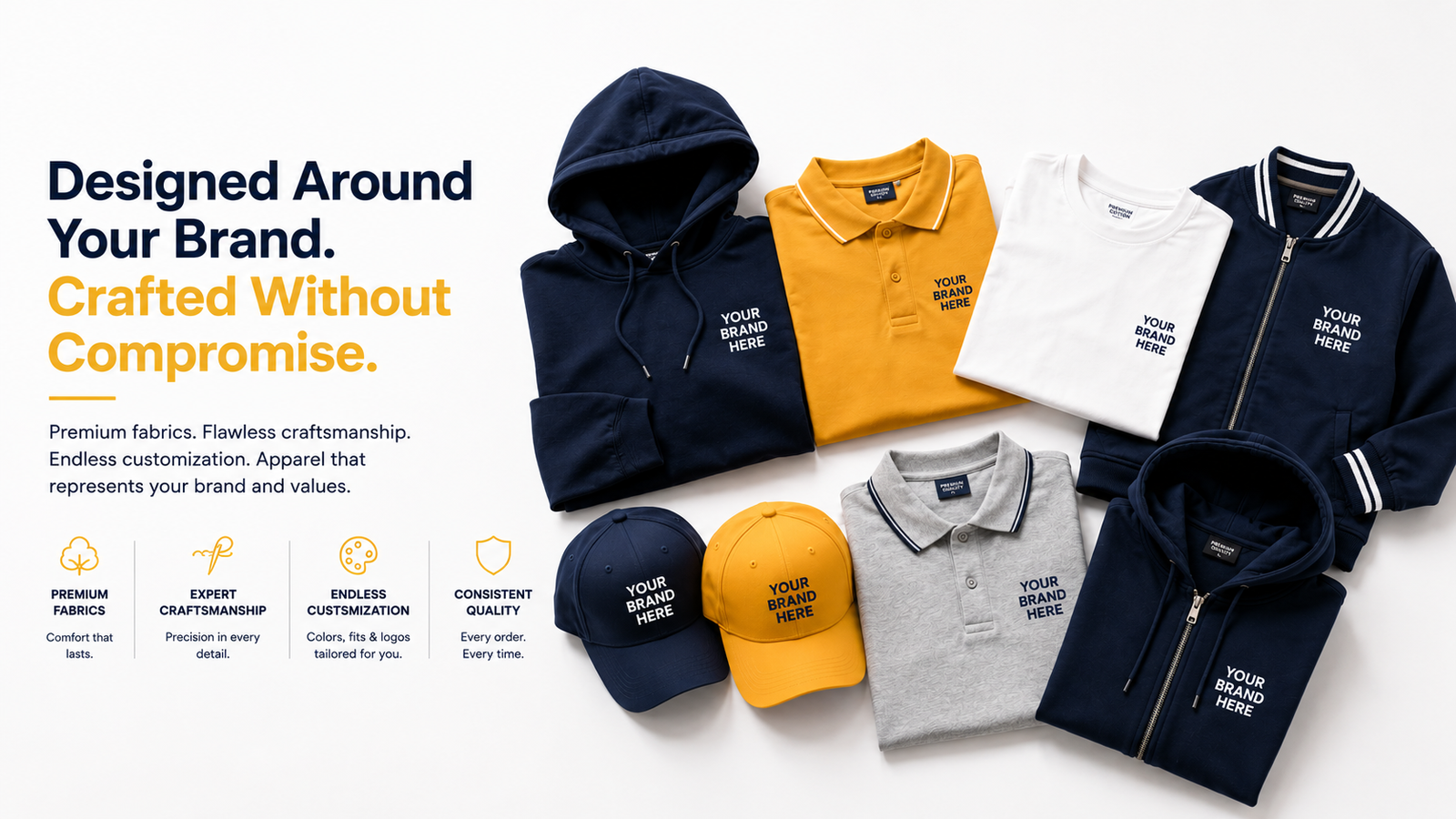 Designed around your brand — VK Apparel